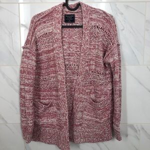Abercrombie marled open stitch cardigan